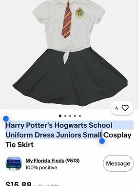 Harry Potter Hogwarts School Costume Dress without the tie